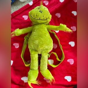 Green Grinch Plush Backpack